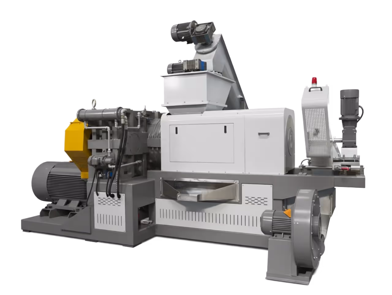 Plastic film squeezer and densifier for dewatering washed PE/PP film